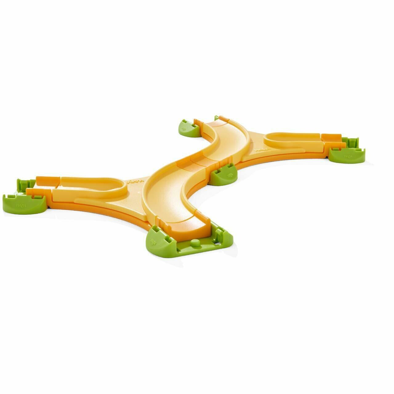 HABA Kullerbu Swing Switch Rails - Two Curved Switch Tracks for Kullerbu Balls and Vehicles